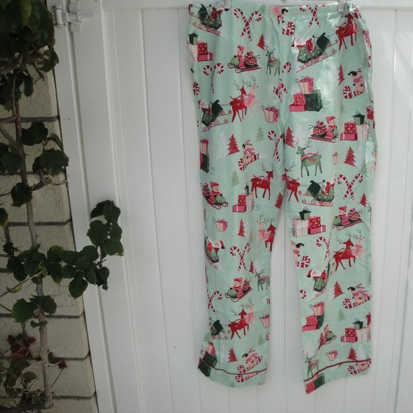Wondershop Pants Christmas Print Green Flannel Print XXL - Picture 2 of 2